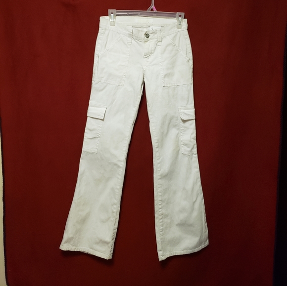 Vintage let me be Cargo-Flare Pants-velcro close pockets-mid rise-Sz.1-gplc - Picture 1 of 8